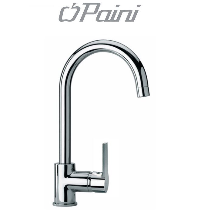 Paini Miscelatore Monocomando Monoforo Per Lavello Paini Le Mans 90cr572 Con Bocca Alta Orientabile