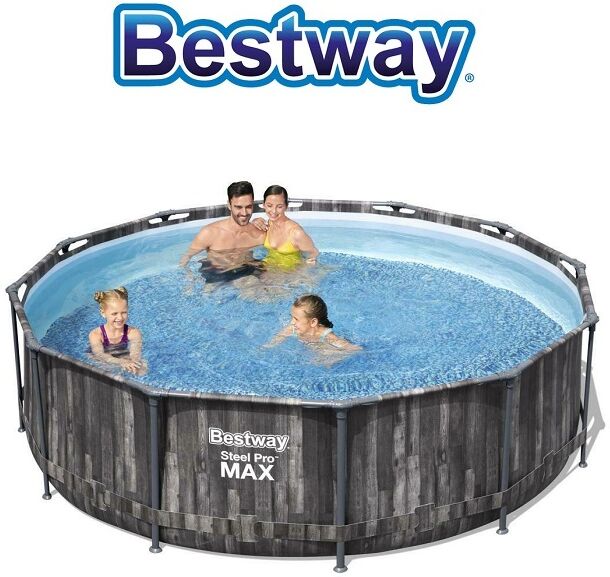 Bestway Piscina Con Telaio Completa Di Scaletta E Pompa Filtro 366x100h 5614x