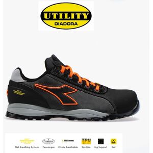 Scarpe Antinfortunistica Diadora Utility Glove Tech Low Pro S3 Sra Hro Esd - Colore Asfalto/arancione Fluo Cod. 701.173528