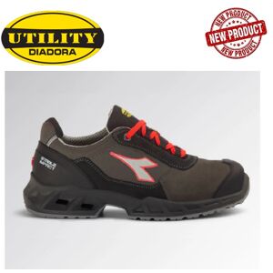 Scarpe Antinfortunistica Diadora Utility Shark Stable Impact Leat Low S3 Src Esd - Colore Nero/rosso Fluo Cod. 701.179899