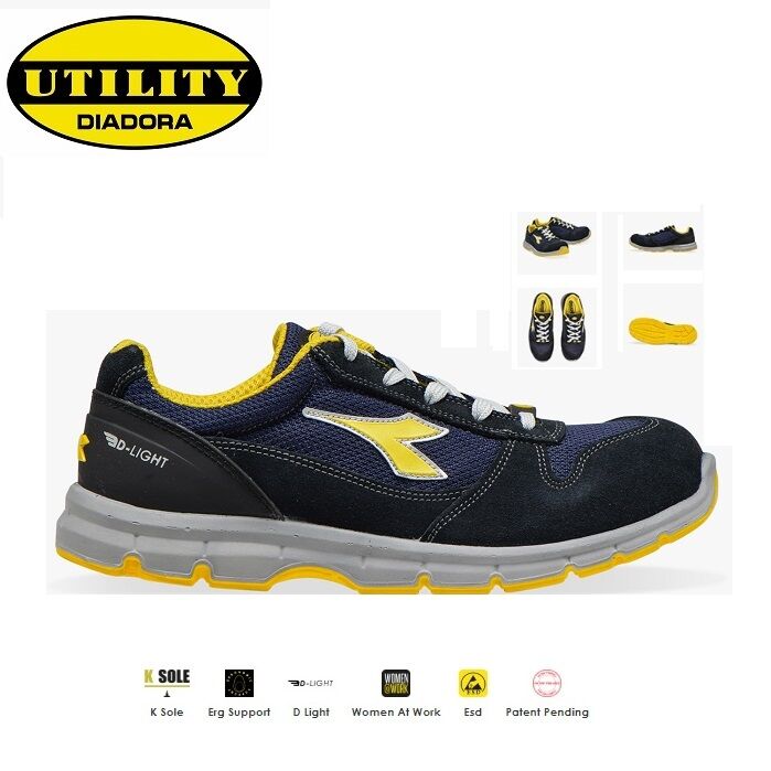 Scarpe Antinfortunistica Diadora Utility Run Text Low S1p Src Esd - Colore Dark Navy Cod. 701.175305