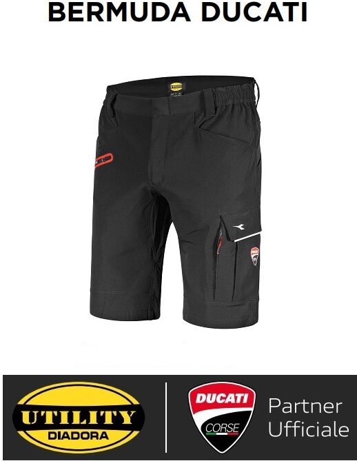 Bermuda Da Lavoro Diadora Per Ducati Bermuda Ducati Corse - 702.180070 Colore Nero Taglie S-Xxl