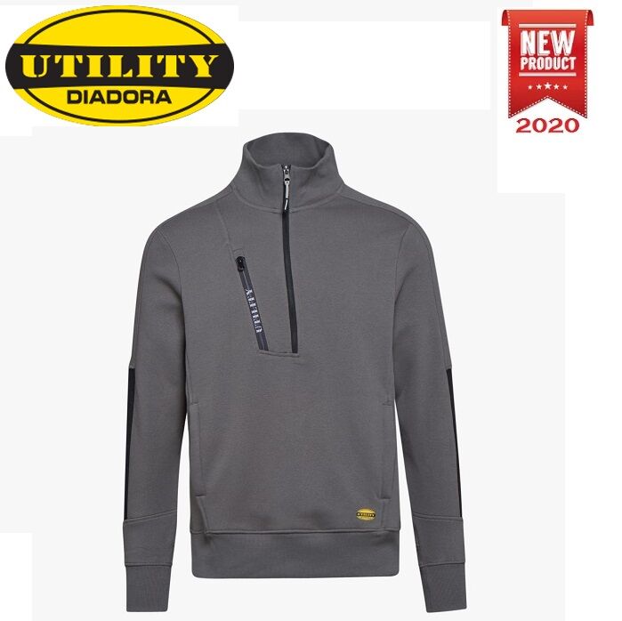 Diadora Felpa Da Lavoro Diadora Sweatshirt Hz Litework Steel Grey- 702.175944