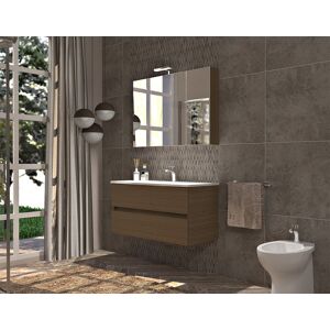 Ponsi Angolo Mobile Bagno Serie Smile 3 Da 80 Cm Varie Finiture Effetto Legno