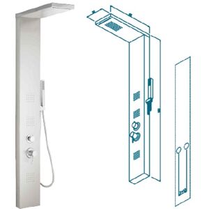 Colonna Doccia Multifunzione Metaform Mod. Manhattan In Acciaio Inox