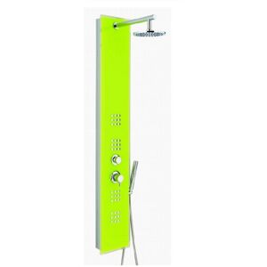 Colonna Doccia Multifunzione Metaform Mod. Crystal In Vetro Temperato E Pvc - Lime