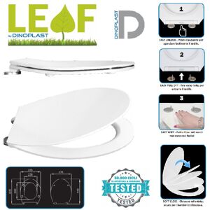 Sedile Wc Universale Leaf By Dinoplast Con Chiusura Rallentata Soft Close E Sistema Di Sgancio Rapido – Cod. U025n072k