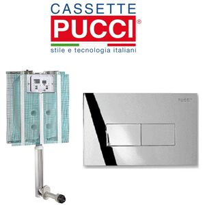 Pucci Cassetta Di Scarico Da Incasso Modello Pucci Eco Completa Di Placca Eco Linea Cromata