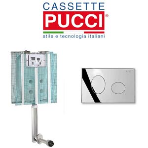 Pucci Cassetta Di Scarico Da Incasso Modello Pucci Eco Completa Di Placca Eco Ellisse Cromata