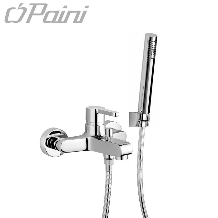 Miscelatore Monocomando Paini Arena Vasca Esterno Con Kit Doccia Fisso 92cr100