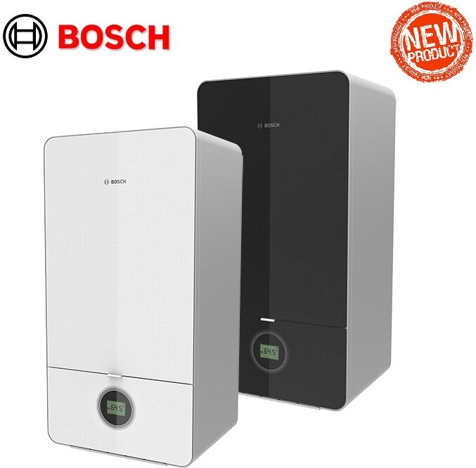 Junkers Caldaia Junkers Bosch Condens 7000i Gc7000iw 24 Kw A Condensazione Completa Di Kit Scarico Fumi Bianca O Nera - New Erp