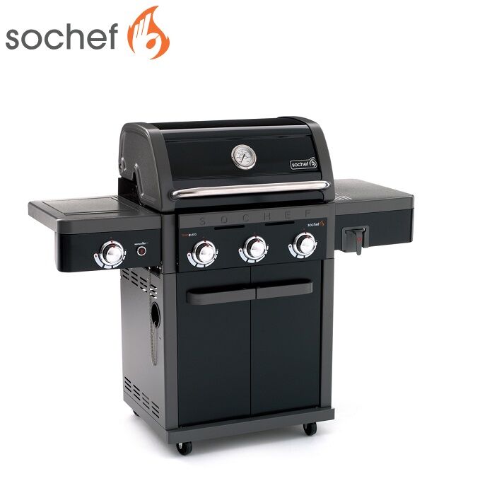 Barbecue A Gas Sochef Grangusto Cottura Australiano Cod. G53228 Con Tre Bruciatori