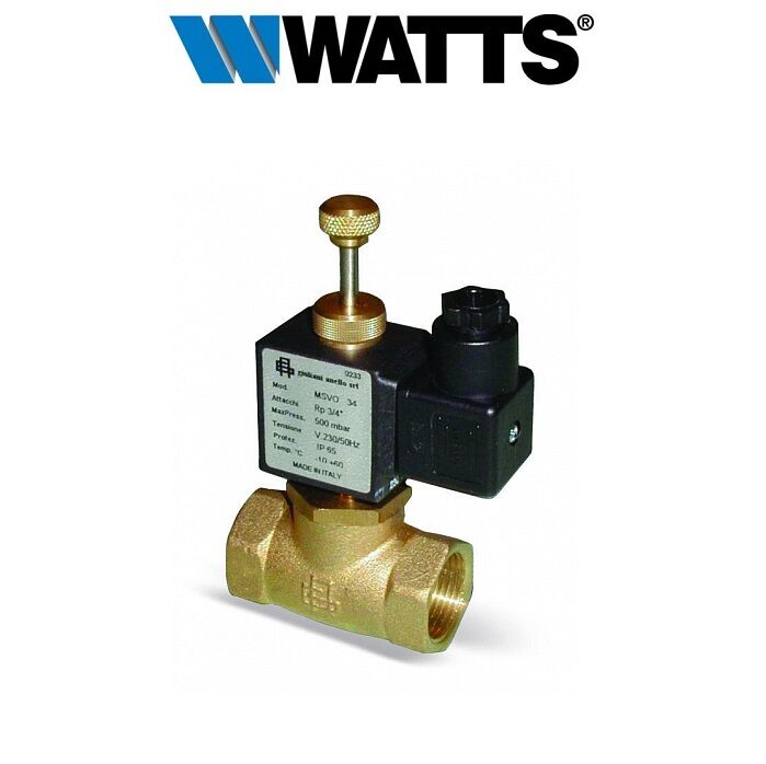 Watts Industries Watts Elettrovalvola Per Gas Normalmente Chiusa A Riarmo Manuale 1" 230v Evo25