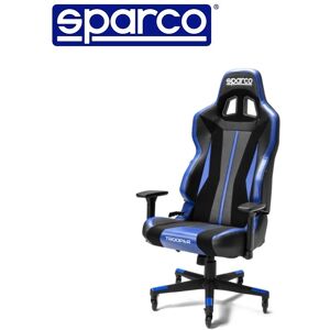 Sparco Sedia Poltrona Gaming Ufficio Modello Trooper Colore Nero/azzurra - 009013nraz