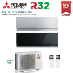 Climatizzatore Condizionatore Mitsubishi Electric Dual Split Inverter Serie Msz-Ef Kirigamine Zen 12000+12000 Con Mxz-2f53vf2 R-32 Disponibili In Vari Colori - New 12+12