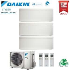 Climatizzatore Condizionatore Daikin Bluevolution Trial Split Inverter Stylish White R-32 Wi-Fi 9000+12000+12000 Con 3mxm68n - 9+12+12 Ftxa-Aw -Garanzia Italiana