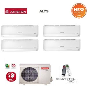 Climatizzatore Condizionatore Ariston Quadri Split Inverter Alys R-32 9000+9000+9000+12000 Btu Con Quadri 110 Xd0c-O Wi-Fi Ready 9+9+9+12