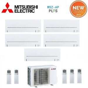 Climatizzatore Condizionatore Mitsubishi Electric Penta Split Inverter Serie Ap 9+9+9+9+9 Con Mxz-5e102va