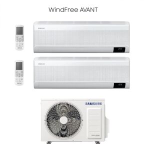 Climatizzatore Condizionatore Samsung Inverter Dual Split Windfree Avant 9000+9000 Con Aj040txj R-32 Classe A+++ Wifi - New 9+9