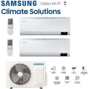 Climatizzatore Condizionatore Samsung Inverter Dual Split Cebu Wi-Fi 7000+12000 Con Aj040txj R-32 Classe A+++ Wifi - New 7+12