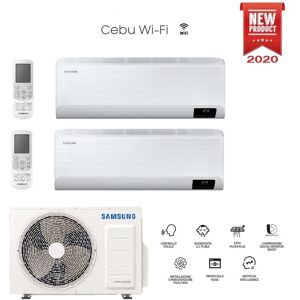 Climatizzatore Condizionatore Samsung Inverter Dual Split Cebu Wi-Fi 7000+7000 Con Aj040txj R-32 Classe A+++ Wifi - New 7+7