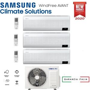 Climatizzatore Condizionatore Samsung Inverter Trial Split Windfree Avant 7000+7000+9000 Con Aj052txj R-32 Classe A+++ Wifi - New 7+7+9