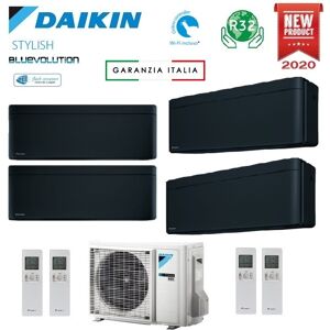 Climatizzatore Condizionatore Daikin Bluevolution Quadri Split Inverter Stylish Black R-32 Wi-Fi 9000+9000+9000+9000 Con 4mxm80n 9+9+9+9 - New Total Black