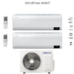 Climatizzatore Condizionatore Samsung Inverter Dual Split Windfree Avant 9000+18000 Con Aj050txj R-32 Classe A+++ Wifi - New 9+18