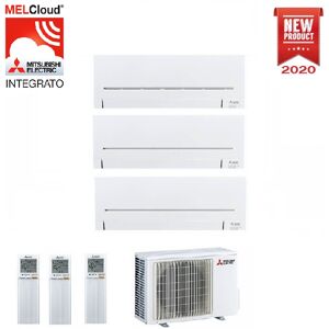 Climatizzatore Condizionatore Mitsubishi Electric Trial Split Inverter Msz-Ap_vgk R-32 9000+9000+15000 Con Mxz-3f68vf A++ Wi-Fi Incluso - New 9+9+15