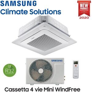 Climatizzatore Condizionatore Samsung Mini Cassetta A 4 Vie Windfree Inverter R32 9000 Btu Ac026rnndkg/eu Con Comando Wireless E Pannello Incluso