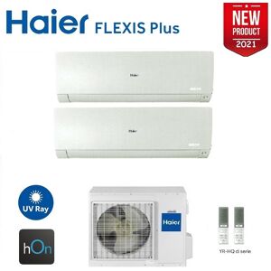 Climatizzatore Condizionatore Haier Dual Split Inverter Flexis Plus White R-32 9000+12000 Con 2u40s2sm1fa Wi-Fi Hon New - 9+12