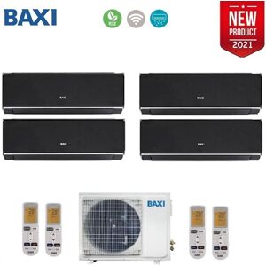 Climatizzatore Condizionatore Baxi Inverter Quadri Split Halo Nero Specchiato 9000+9000+9000+9000 Con Lsgt100-4m R-32 9+9+9+9 - New