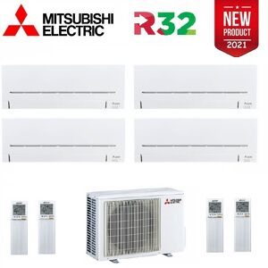 Climatizzatore Condizionatore Mitsubishi Electric Quadri Split Inverter Msz-Ap_vgk R-32 7000+9000+9000+9000 Con Mxz-4f72vf A++ Wi-Fi Incluso - New 7+9+9+9