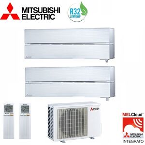 Climatizzatore Condizionatore Mitsubishi Electric Dual Split Inverter Msz-Ln Kirigamine Style Bianco Perla R-32 9000+9000 Con Mxz-2f33vf Wi-Fi New 9+9