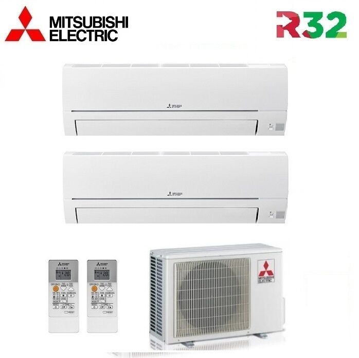 Climatizzatore Condizionatore Mitsubishi Electric Dual Split Inverter Msz-Hr R-32 9000+12000 Con Mxz-2ha40vf New 9+12