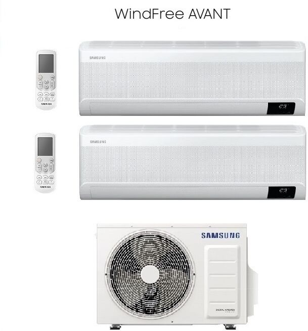 Climatizzatore Condizionatore Samsung Inverter Dual Split Windfree Avant 9000+9000 Con Aj050txj R-32 Classe A+++ Wifi - New 9+9