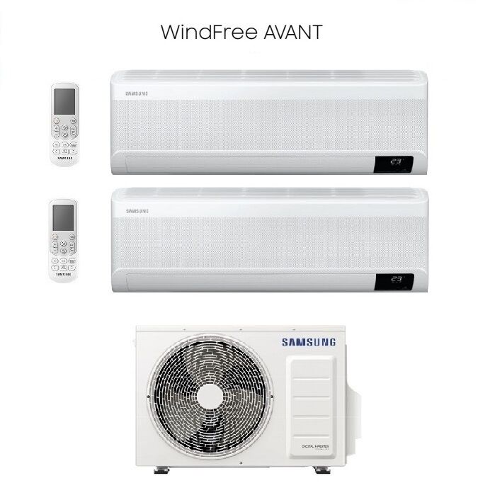 Climatizzatore Condizionatore Samsung Inverter Dual Split Windfree Avant 7000+9000 Con Aj040txj R-32 Classe A+++ Wifi - New 7+9