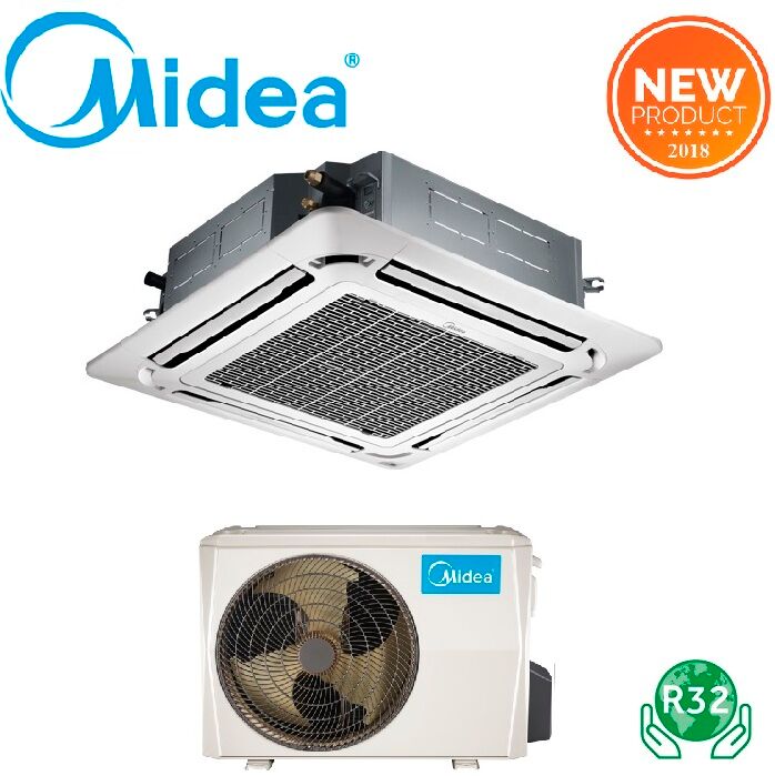 Climatizzatore Condizionatore Midea Cassetta 4 Vie Slim Inverter R32 48000 Btu Mcd-48fnxd0 A++ Trifase - New