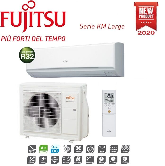 Climatizzatore Condizionatore Fujitsu Inverter Serie Km 30000 Btu Asyg30kmta Large R-32 Wi-Fi Optional – New