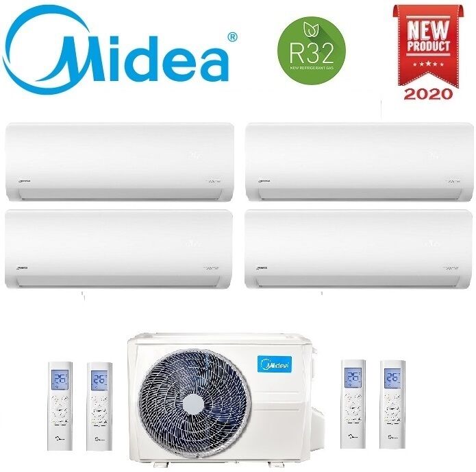 Climatizzatore Condizionatore Quadri Split Inverter Midea Xtreme R-32 12000+12000+12000+12000 Btu 12+12+12+12 Con M4o-36hfn8-Q Wi-Fi Incluso New