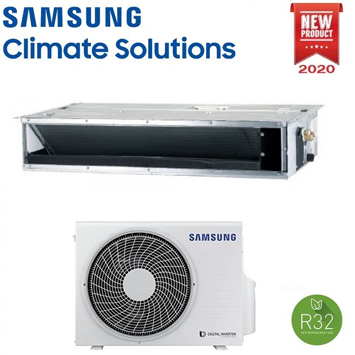 Climatizzatore Condizionatore Samsung Inverter Canalizzabile Media Prevalenza R-32 48000 Btu Ac140rnmdkg Trifase Classe A+-A+ Con Comando A Filo Incluso - New