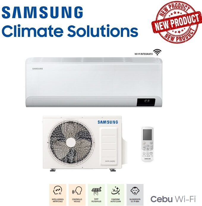 Climatizzatore Condizionatore Samsung Inverter Serie Cebu Wi-Fi R-32 F-Ar09cbu 9000 Btu Classe A++ New