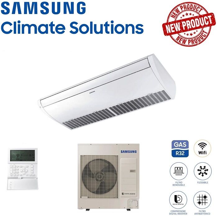 Climatizzatore Condizionatore Samsung Inverter Soffitto 36000 Btu Ac100rncdkg/eu Monofase R-32 Wi-Fi Optional Classe A++/a+ Con Comando A Filo Incluso - Novità