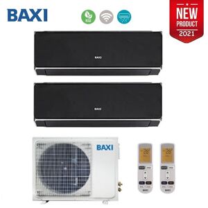 Baxi Climatizzatore Condizionatore Baxi Inverter Dual Split Halo Nero Specchiato 9000+9000 Con Lsgt40-2m R-32 9+9 - New