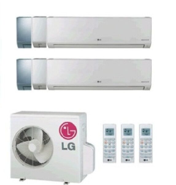 Climatizzatore Condizionatore Lg Dual Split Inverter Art Cool Mirror 12000+12000 Con Mu2m17 Ul3