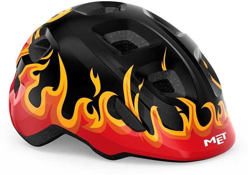 Casco MET Hooray nero fiamme lucido 3HM144 BF1