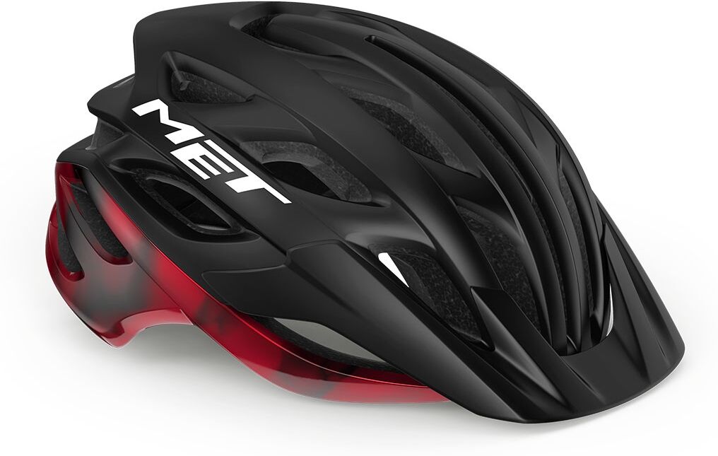 Casco MET Veleno nero rosso opaco lucido 3HM138 NR1