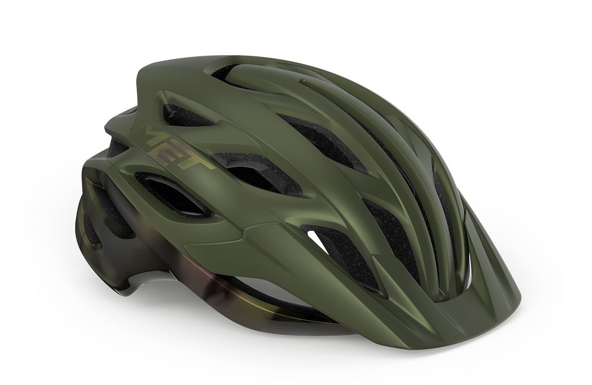 Casco MET Veleno verde oliva iridescente opaco 3HM138 VE1