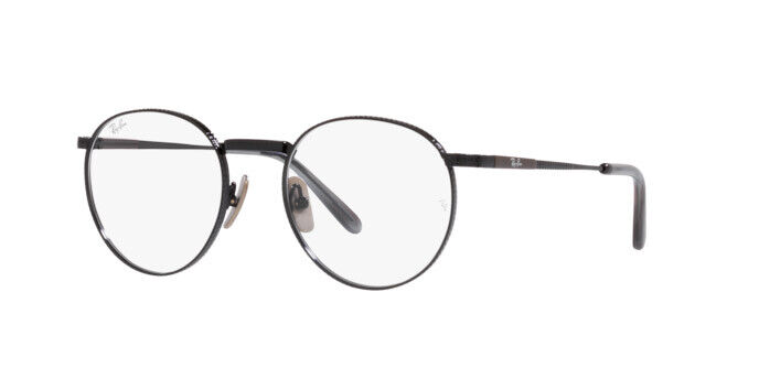 occhiali da vista ray-ban round titanium rx 8237v (1237) - rb 8237v 1237