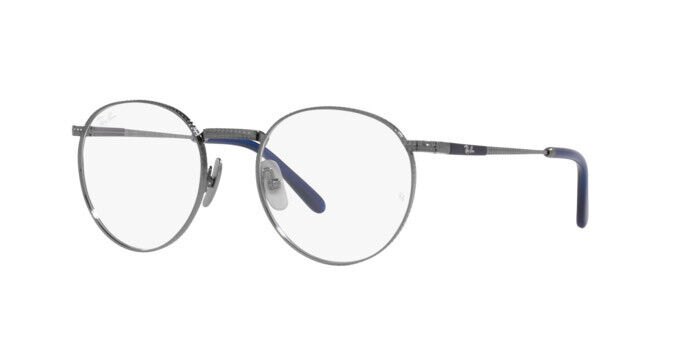 occhiali da vista ray-ban round titanium rx 8237v (1238) - rb 8237v 1238